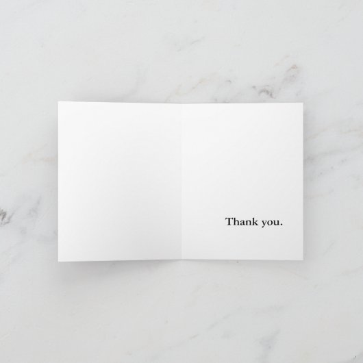 Black and White Damask Indian Mandala Dank je Bedankkaart (Binnen)