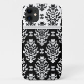 Black and White Damask iPhone 5 Hoesje (Achterkant)