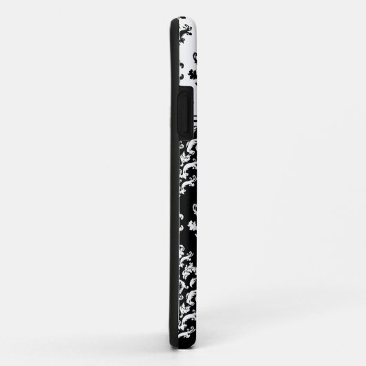 Black and White Damask iPhone 5 Hoesje (Achterkant/rechts)