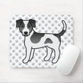 Black and White Danish-Swedish Farmdog Cute Dog Muismat (Met muis)