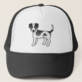 Black and White Danish-Swedish Farmdog Cute Dog Trucker Pet (Voorkant)