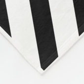 Black and White Diagonal Stripes Fleece Deken (Hoek)