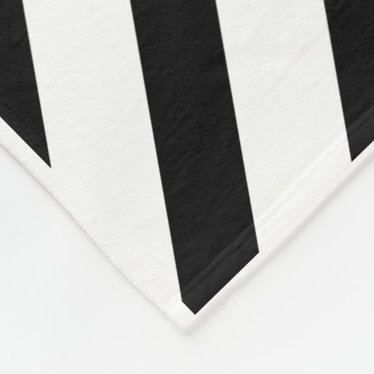 Black and White Diagonal Stripes Fleece Deken (Hoek)