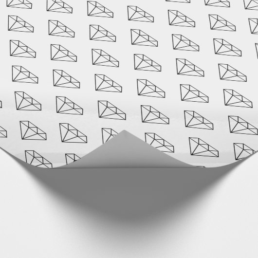 Black and White Diamond Cadeaupapier (Hoek)