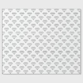 Black and White Diamond Cadeaupapier (Vlak)