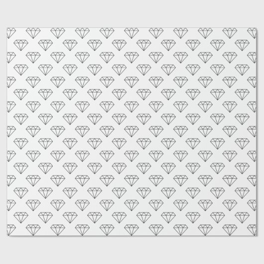 Black and White Diamond Cadeaupapier (Vlak)