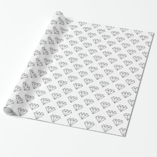 Black and White Diamond Cadeaupapier