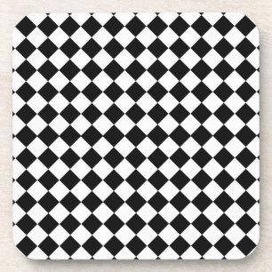 Black and White Diamond Pattern by Shirley Taylor Bier Onderzetter