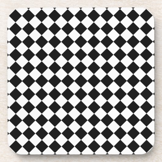 Black and White Diamond Pattern by Shirley Taylor Bier Onderzetter (Voorkant)