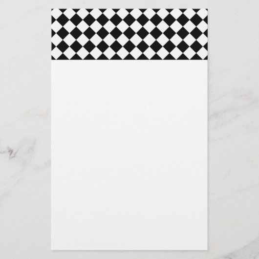 Black and White Diamond Pattern by Shirley Taylor Briefpapier (Voorkant)