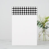 Black and White Diamond Pattern by Shirley Taylor Briefpapier (Staand voorkant)
