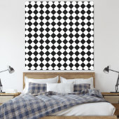 Black and White Diamond Pattern by Shirley Taylor Canvas Afdruk (Insitu (Slaapkamer))