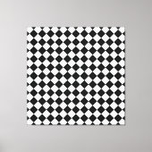 Black and White Diamond Pattern by Shirley Taylor Canvas Afdruk (Voorkant)