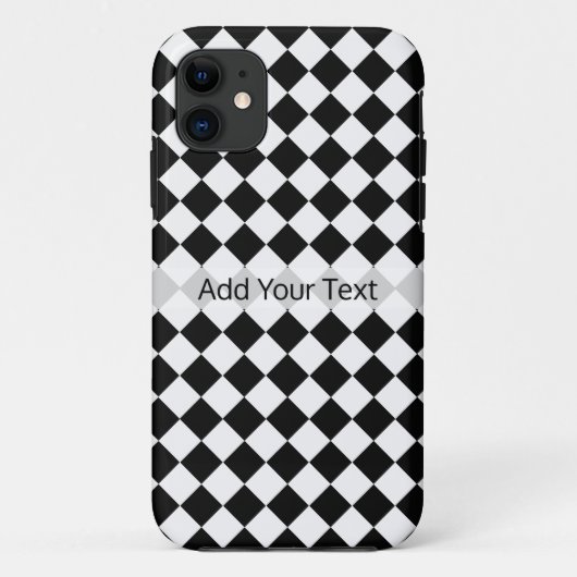 Black and White Diamond Pattern by Shirley Taylor Case-Mate iPhone Case (Achterkant)