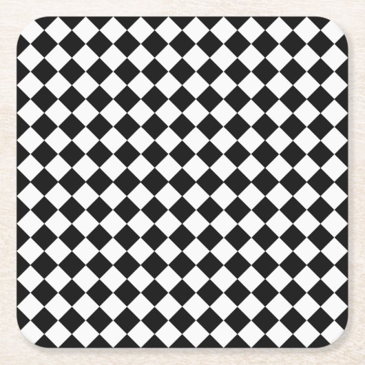 Black and White Diamond Pattern by Shirley Taylor Kartonnen Onderzetters (Voorkant)