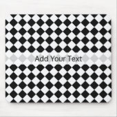 Black and White Diamond Pattern by Shirley Taylor Muismat (Voorkant)