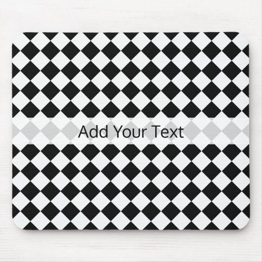 Black and White Diamond Pattern by Shirley Taylor Muismat (Voorkant)