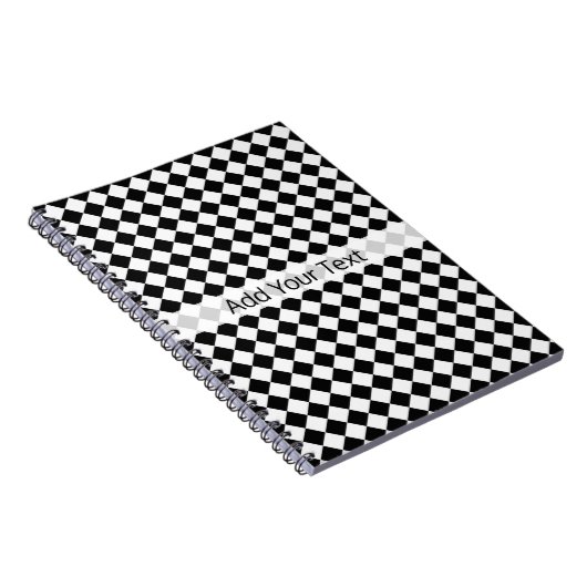 Black and White Diamond Pattern by Shirley Taylor Notitieboek (Rechterzijde)