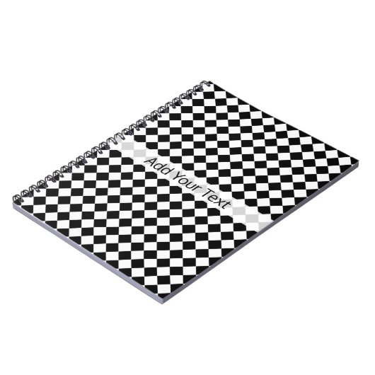 Black and White Diamond Pattern by Shirley Taylor Notitieboek (Linkerzijde)
