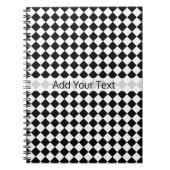 Black and White Diamond Pattern by Shirley Taylor Notitieboek (Voorkant)
