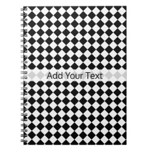 Black and White Diamond Pattern by Shirley Taylor Notitieboek