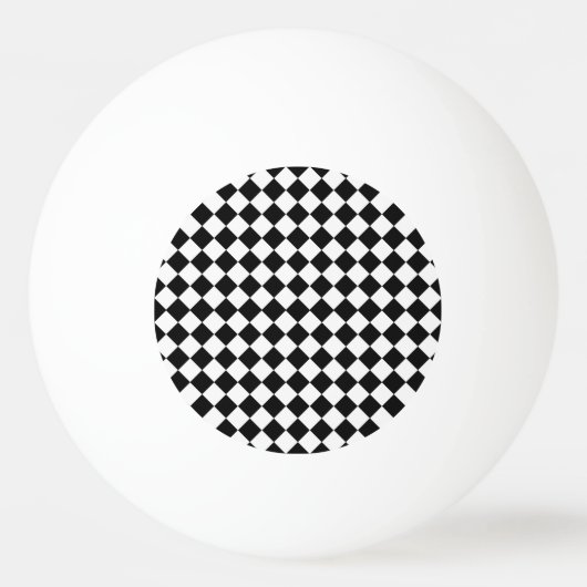 Black and White Diamond Pattern by Shirley Taylor Pingpongbal (Achterkant)
