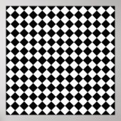 Black and White Diamond Pattern by Shirley Taylor Poster (Voorkant)