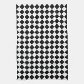 Black and White Diamond Pattern by Shirley Taylor Theedoek (Verticaal)