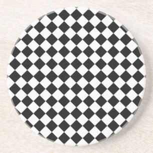 Black and White Diamond Pattern by Shirley Taylor Zandsteen Onderzetter
