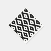 Black and white diamond pattern servet (Hoek)