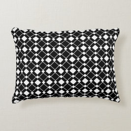 Black and White Diamonds - Lozenge Pattern Accent Kussen