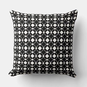 Black and White Diamonds - Lozenge Pattern Kussen