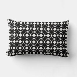 Black and White Diamonds - Lozenge Pattern Kussen