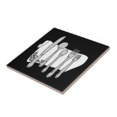 Black and White Dinnerware Tegel Tegeltje (Zijkant)