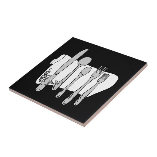 Black and White Dinnerware Tegel Tegeltje (Zijkant)