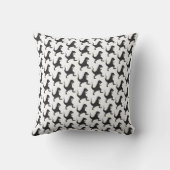 Black and White Dinosaur Cushion Kussen (Achterkant)