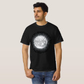 Black and White Disco Ball Dancing Club Retro Deco T-shirt (Voorkant volledig)