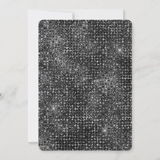 Black and White Disco Glitter 40e verjaardag Kaart (Achterkant)