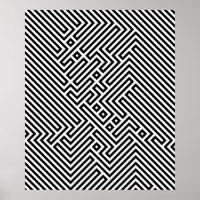 Black and White Dizzy Optical Illusion Hypnotic