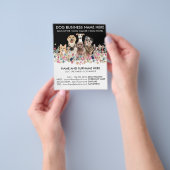 Black and White Dog Walker Pet Sitter Groomer Flyer (Hand)