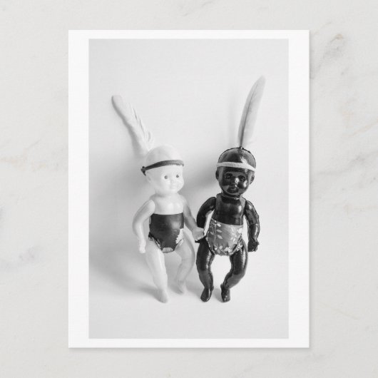 Black and White Doll Indians Briefkaart (Voorkant)