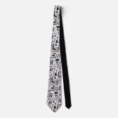 Black and White Doodles Custom Necktie Stropdas (Voorkant)