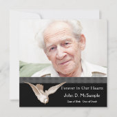 Black and White Dove Fotobegrafenis Aankondigingen (Voorkant)