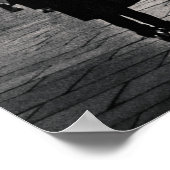 Black and White Duomo Piazza Night Scene, Milaan Poster (Hoek)