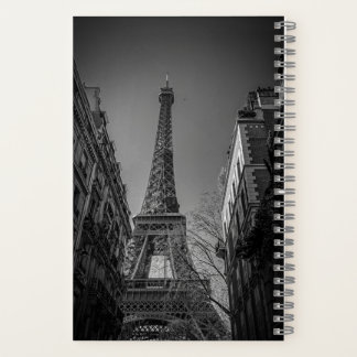 black and white eiffel tower photo  notitieboek