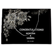 Black and white elegant boho wedding  groot cadeauzakje (Voorkant)