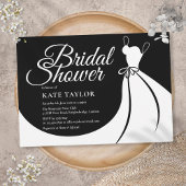Black and White Elegant Bridal Shower Invitation Kaart