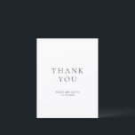 Black and White Elegant Classic Wedding Bedankkaart<br><div class="desc">Elegant and classic wedding design.</div>