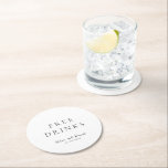 Black and White Elegant Classic Wedding Ronde Kartonnen Onderzetter<br><div class="desc">Elegant and classic wedding design.</div>