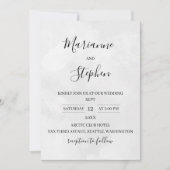 Black and White Elegant Minimalist Invitation Kaart (Voorkant)